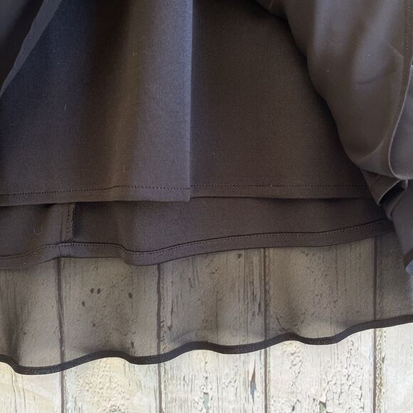 Maggie Barnes Womens Black Chiffon Maxi Skirt Plus Size 16W Formal Elegant NWT - Picture 4 of 10